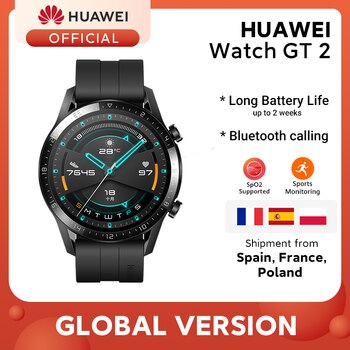 In stock Global Version HUAWEI Watch GT 2 GT2 Smart Watch Blood Oxygen SmartWatch 14 Days Phone Call Heart Rate Tracker