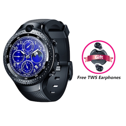 Free TWS Earphones Zeblaze THOR 4 Dual 4G SmartWatch 5.0MP+5.0MP Dual Camera 1.4 inch AOMLED GPS GLONASS 1GB+16GB Smart Watch Men