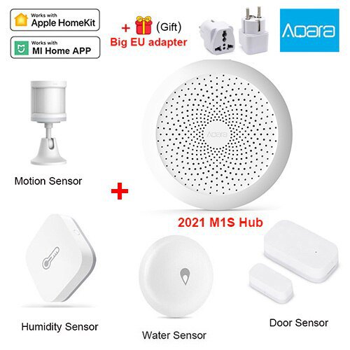 Xiaomi Mijia Aqara Smart Home Zigbee Wireless Gateway M1S Hub WiFi Aqara Motion Sensor Door Sensor Mi Home HomeKit App Control