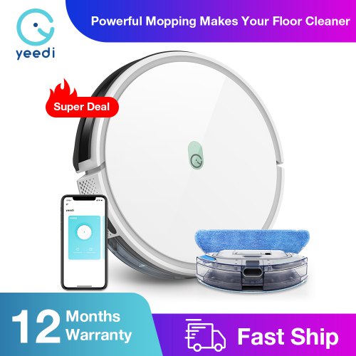 yeedi k650 Robot Vacuum Cleaner 2000Pa Suction Sweeping Mopping 3in1 Smart Route APP Control Auto Charge For Home Floor Carpet