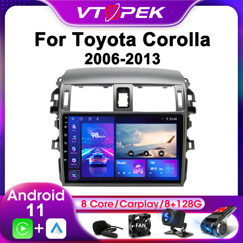 Андроид GPS Мултимедия Навигация за Toyota Corolla E140/150 2006-2013