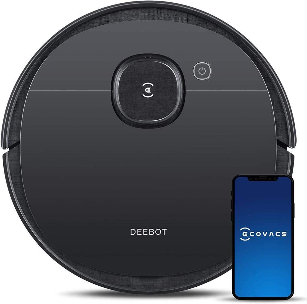 Ecovacs Deebot OZMO T5 2in1 Robot Vacuum and Mop Cleaner with Precise Laser Navigation and Multi-Floor Mapping Full Custom Cleaning, No-Go Zones, 3+ Hours of Runtime, App Control, Black