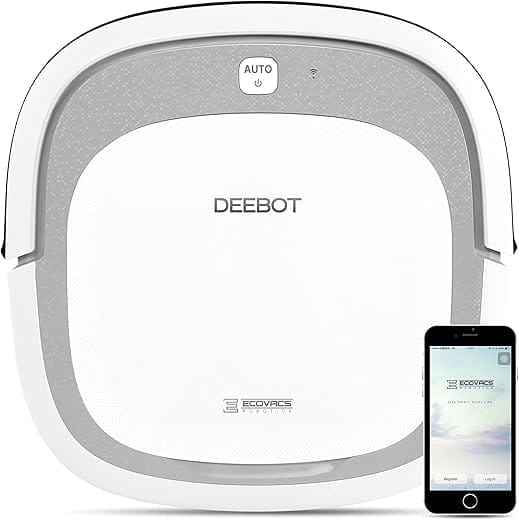 ECOVACS DEEBOT Slim2 Robotic Vacuum Cleaner for Bare Floors Only with Dry Mopping Feature