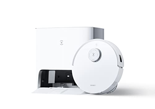 ECOVACS DEEBOT T10 Turbo Saugroboter mit Wischfunktion und Spül- Absaugstation. KI-Technologie AIVI 3.0. Staubsaugerroboter Rotationswischsystem OZMO 2.0,YIKO, Weiss