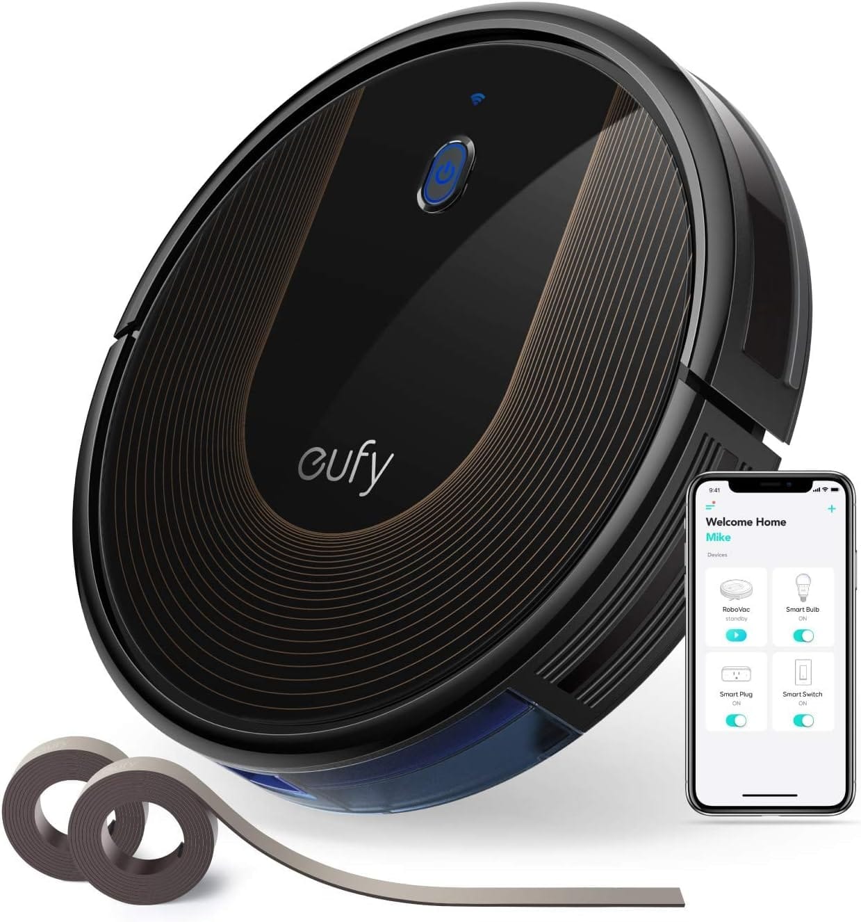 eufy by Anker, BoostIQ RoboVac 30C, Robot Vacuum Cleaner, Wi-Fi, Super-Thin, 1500Pa Suction, Boundary Strips Included, Quiet, Self-Charging Robotic Vacuum, Cleans Hard Floors to Medium-Pile Carpets