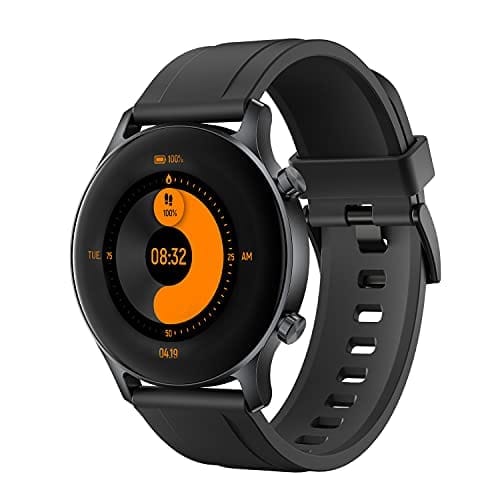 Haylou RS3 LS04S Smartwatch, 1.28 Zoll -LCD-Bildschirm Fitness Armbanduhr mit Pulsuhr Fitness Tracker 5 ATM Wasserdicht, GPS, Schlaf Monitor Stoppuhr für Damen Herren