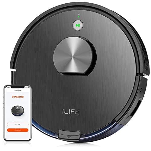 ILIFE A10 Lidar Robot Vacuum, Smart Laser Navigation and Multiple-Floor Mapping, 2000Pa Strong Suction, Wi-Fi Connected, Works with Alexa, Ideal for Pet Hair, Hard Floor and Medium Pile Carpet.