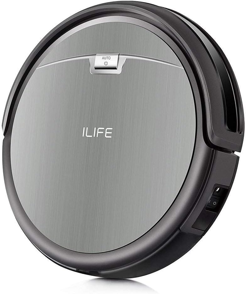 ILIFE A4s Robot Vacuum Cleaner with Powerful Suction and Remote Control, Super Quiet Design for Thin Carpet and Hard Floors, Gray