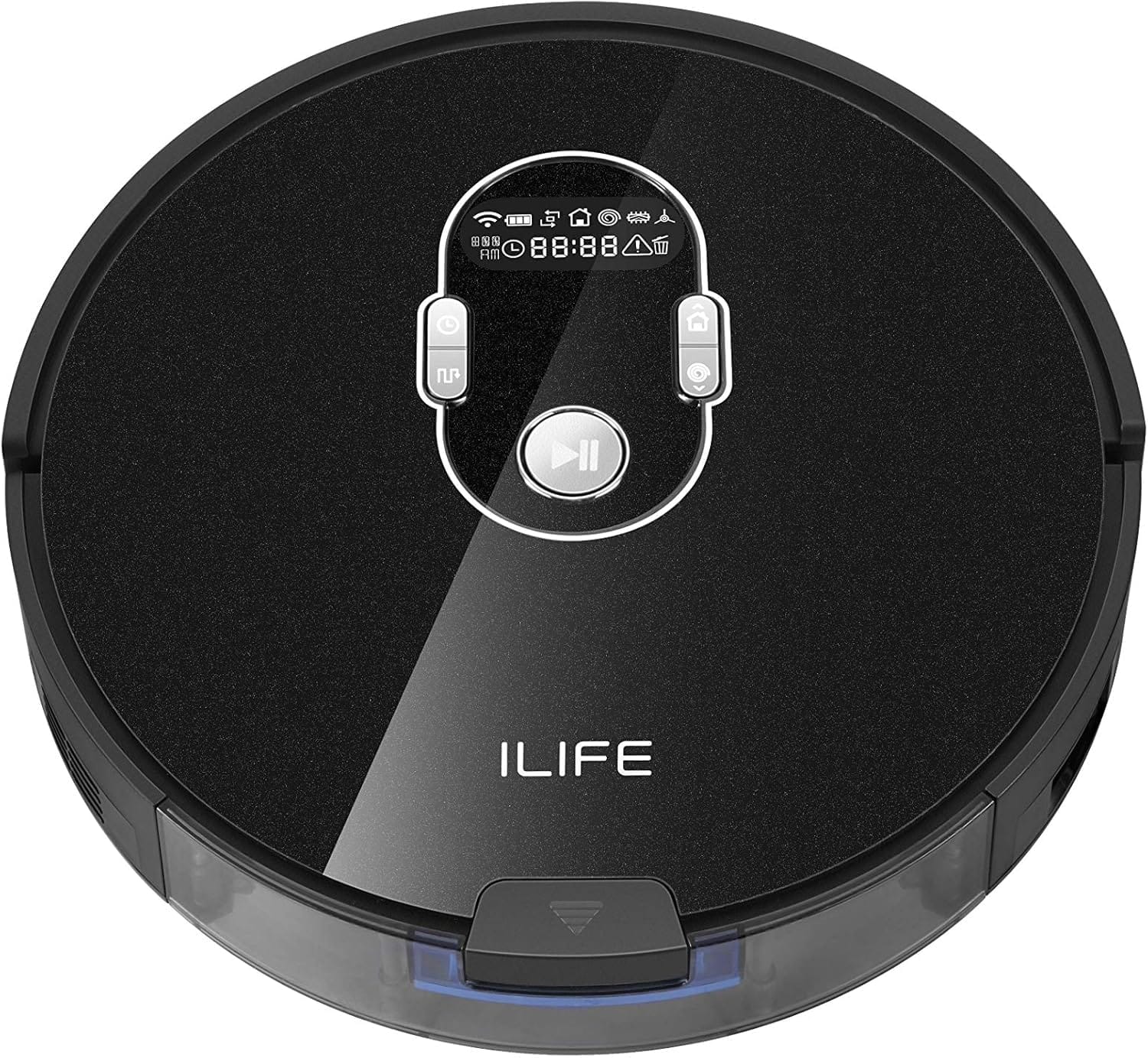 ILIFE A7 Robotic Vacuum Cleaner with High Suction, LCD Display, Multi-Task Schedule, Path Mode and Dual Roller Brushes for Hard Floor and Thin Carpets