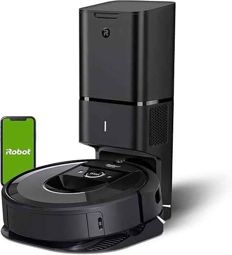 iRobot Roomba i7+ (7550) Robot Vacuum with Automatic Dirt Disposal-Empties Itself, Wi-Fi Connected, Smart Mapping, Works with Alexa, Ideal for Pet Hair, Carpets, Hard Floors, Black