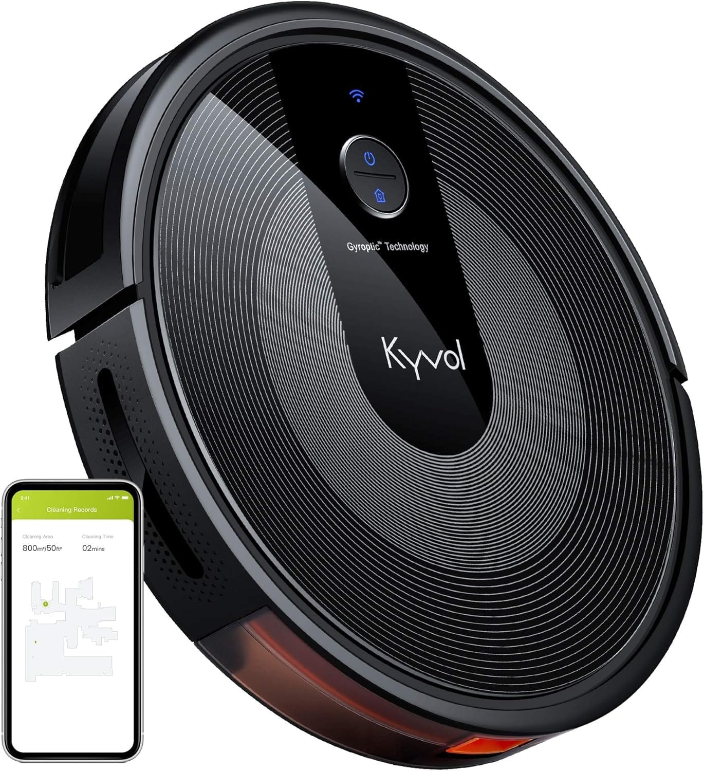 Kyvol Cybovac E30 Robot Vacuum Cleaner Smart Navigation, 2200Pa Strong Suction, 150 mins Runtime, Robotic Vacuum Cleaner, Wi-Fi Connected, Works with Alexa, Ideal for Pet Hair, Carpets & Hard Floors