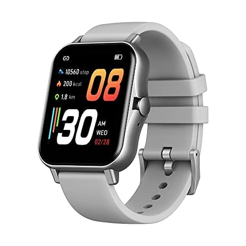 New 2021 Zeblaze GTS 2 Music Player with Smart Watch Receive/Make Calls Long Heart Rate Battery Smartwatch for Android iOS Phone (Silver)