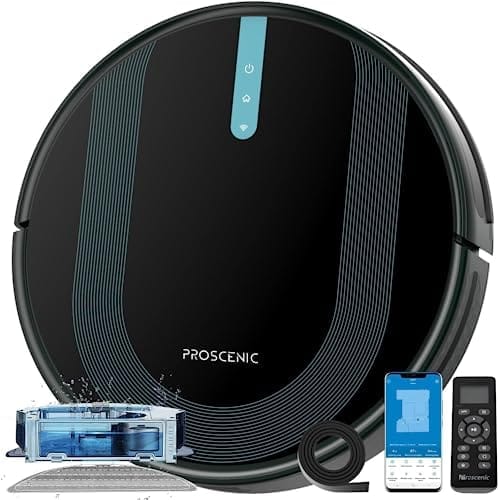 Proscenic 850T Robot Vacuum, 3-in-1 Robot Vacuum and Mop, APP/ Alexa/ Google Home Control, Robotic Vacuum with 3000Pa Strong Suction, Ideal for Carpets and Hard Floors, Boundary Strip