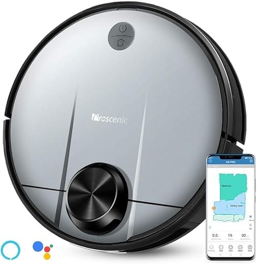 Proscenic M6 PRO Wi-Fi Connected Robot Vacuum Cleaner and Mop, Alexa & Google Home& App Control, Lidar Navigation, Robotic Vacuum with Mapping, 2600 Pa Suction and Selective Room Cleaning