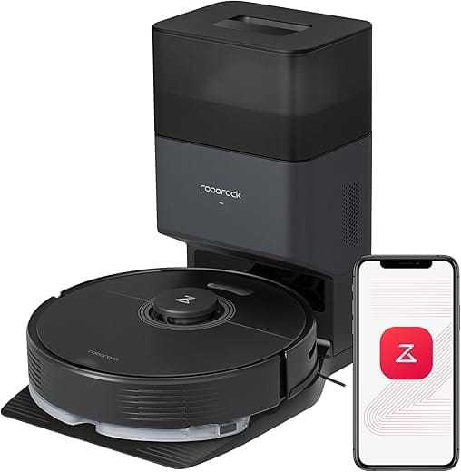 roborock Q7 Max+ Robot Vacuum and Mop with Auto-Empty Dock Pure, Hands-Free Cleaning for up to 7 Weeks, APP-Controlled Mopping, 4200Pa Suction, No-Mop&No-Go Zones, 180mins Runtime, Works with Alexa