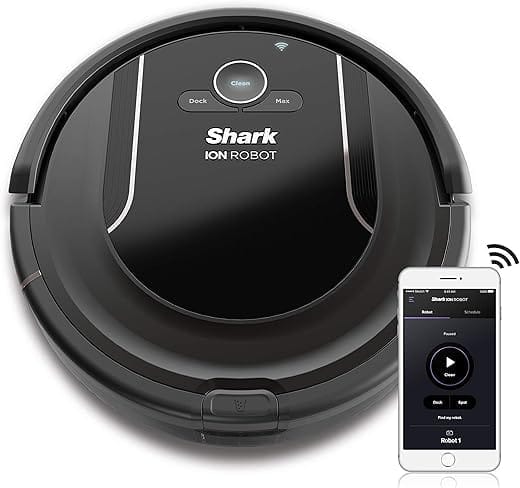 SHARK ION Robot Vacuum R85 WiFi-Connected with Powerful Suction, XL Dust Bin, Self-Cleaning Brushroll and Voice Control with Alexa or Google Assistant (RV850) (Renewed)