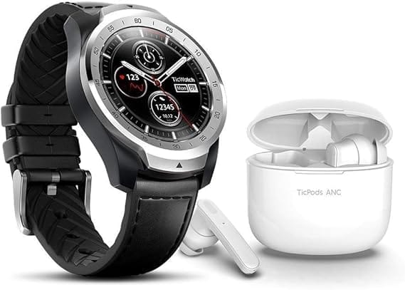 TicWatch Pro 2020 Plus TicPods ANC Bundle-TicWatch Pro 2020 Weas OS by Google GPS NFC Waterproof smartwatch+TicPods ANC Active Noise Cancellation Wireless Earbuds